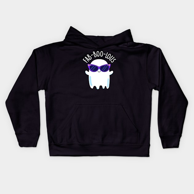 Fab-boo-lous Cute Funny Ghost Pun Kids Hoodie by punnybone